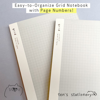 isshoni. numbered notebook grid Clear (B5/A5/B6) / Daigo