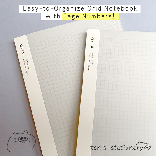 isshoni. numbered notebook grid Clear (B5/A5/B6) / Daigo