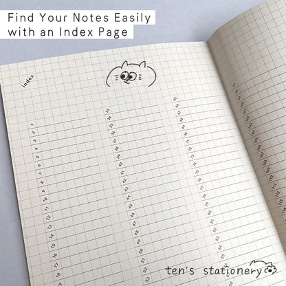 isshoni. numbered notebook grid Blue (B5/A5/B6) / Daigo