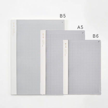 isshoni. numbered notebook grid Clear (B5/A5/B6) / Daigo